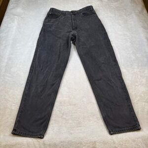 Eddie Bauer Mens Flannel Lined Jeans Size 36x34 Tall Gray Wash Cotton Denim